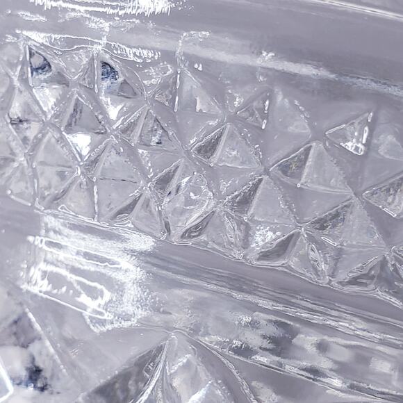 Vintage Anchor Hocking Wexford Cut Glass Crystal Candy Dish with Lid 7" Tall - Picture 10 of 10